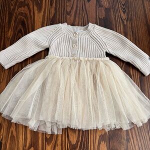 Donsje Amsterdam Knit Tulle Baby Girl Dress